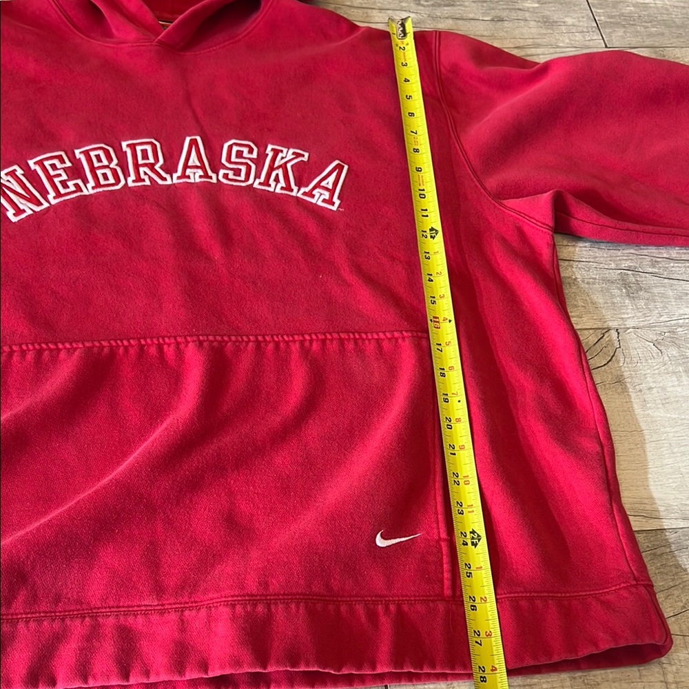 Nike Vintage Nebraska Corn Huskers Football Red Hoodie Men’s Size XL - Picture 8 of 14